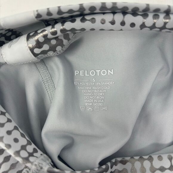 Peloton Leggings Womens Small White Wilver Metallic Workout Athletic‎ Tight - Picture 9 of 9